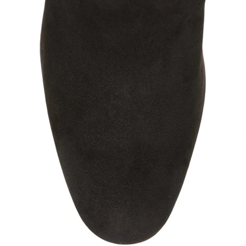 Stuart Weitzman Genna 60 City Suede Over The Knee Boots Black Slim Calf Size 7